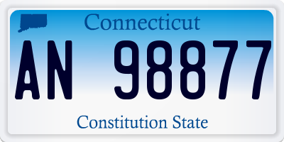 CT license plate AN98877