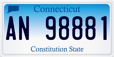 CT license plate AN98881