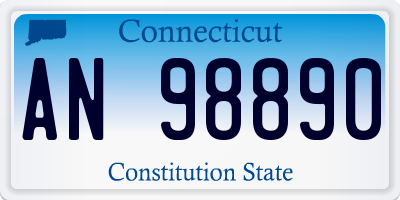 CT license plate AN98890