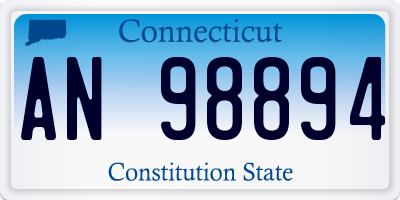 CT license plate AN98894