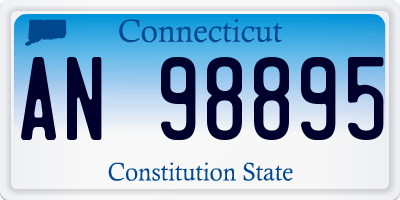 CT license plate AN98895