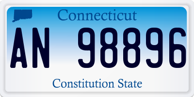 CT license plate AN98896