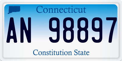 CT license plate AN98897