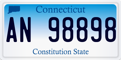 CT license plate AN98898