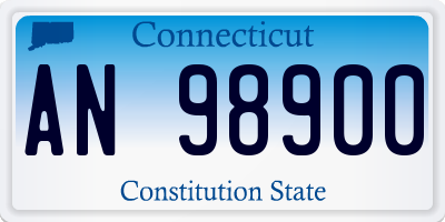 CT license plate AN98900