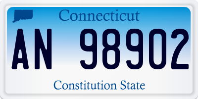 CT license plate AN98902