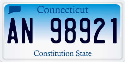 CT license plate AN98921