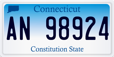 CT license plate AN98924