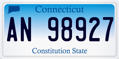 CT license plate AN98927