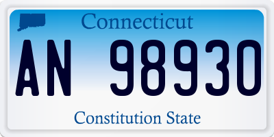 CT license plate AN98930