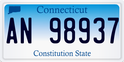 CT license plate AN98937