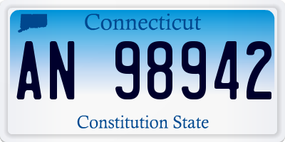 CT license plate AN98942