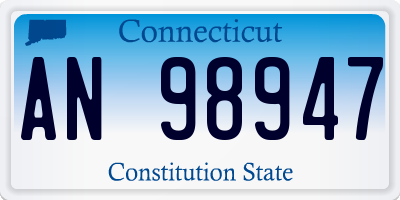 CT license plate AN98947