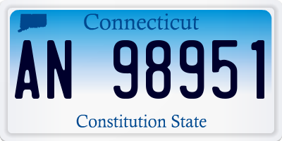 CT license plate AN98951