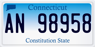 CT license plate AN98958