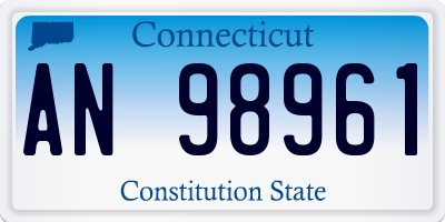 CT license plate AN98961