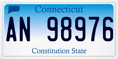 CT license plate AN98976