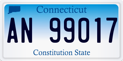 CT license plate AN99017