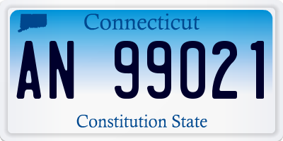 CT license plate AN99021