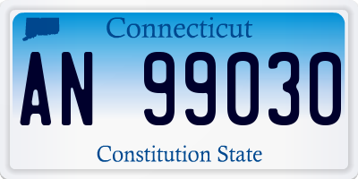 CT license plate AN99030