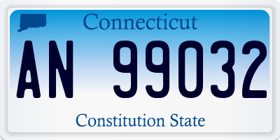 CT license plate AN99032