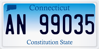 CT license plate AN99035