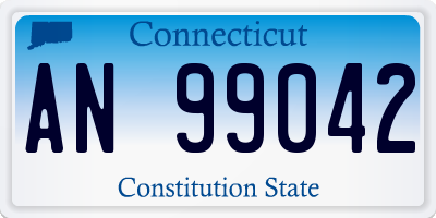 CT license plate AN99042