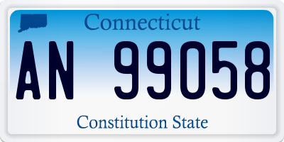 CT license plate AN99058