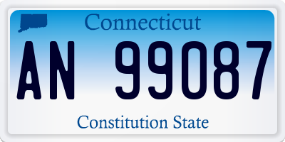 CT license plate AN99087