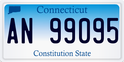 CT license plate AN99095