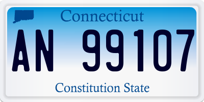 CT license plate AN99107