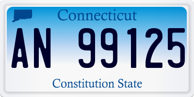CT license plate AN99125