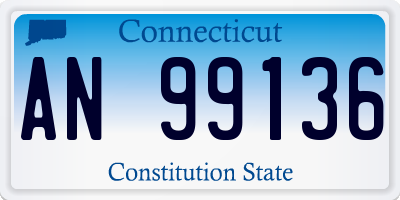 CT license plate AN99136