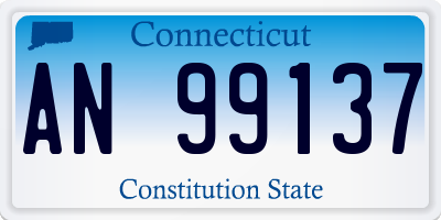 CT license plate AN99137