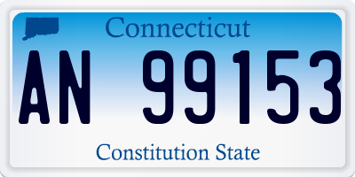 CT license plate AN99153