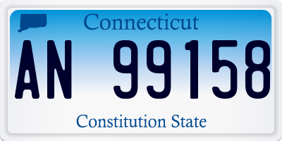 CT license plate AN99158