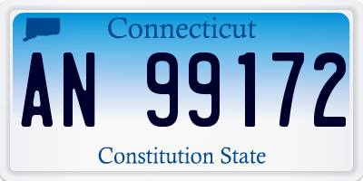 CT license plate AN99172
