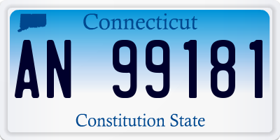 CT license plate AN99181