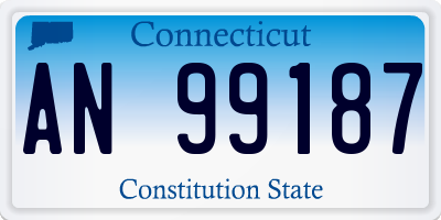 CT license plate AN99187