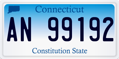 CT license plate AN99192