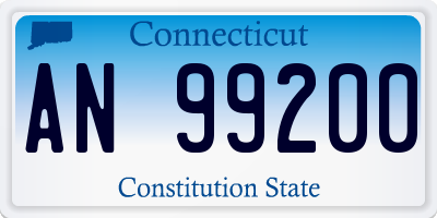 CT license plate AN99200