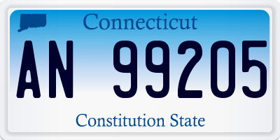 CT license plate AN99205