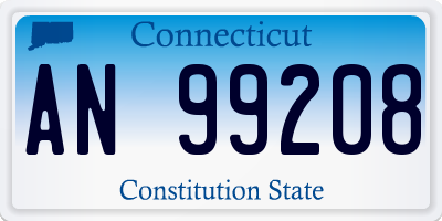 CT license plate AN99208