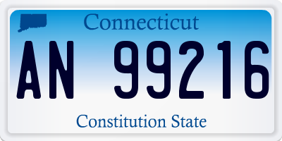 CT license plate AN99216