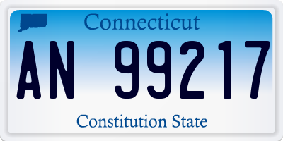 CT license plate AN99217