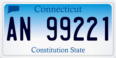 CT license plate AN99221