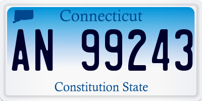 CT license plate AN99243