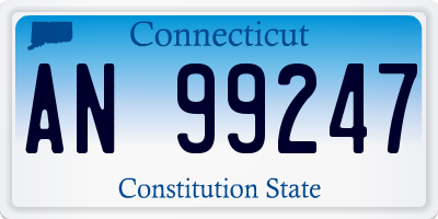 CT license plate AN99247