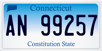 CT license plate AN99257