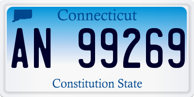 CT license plate AN99269